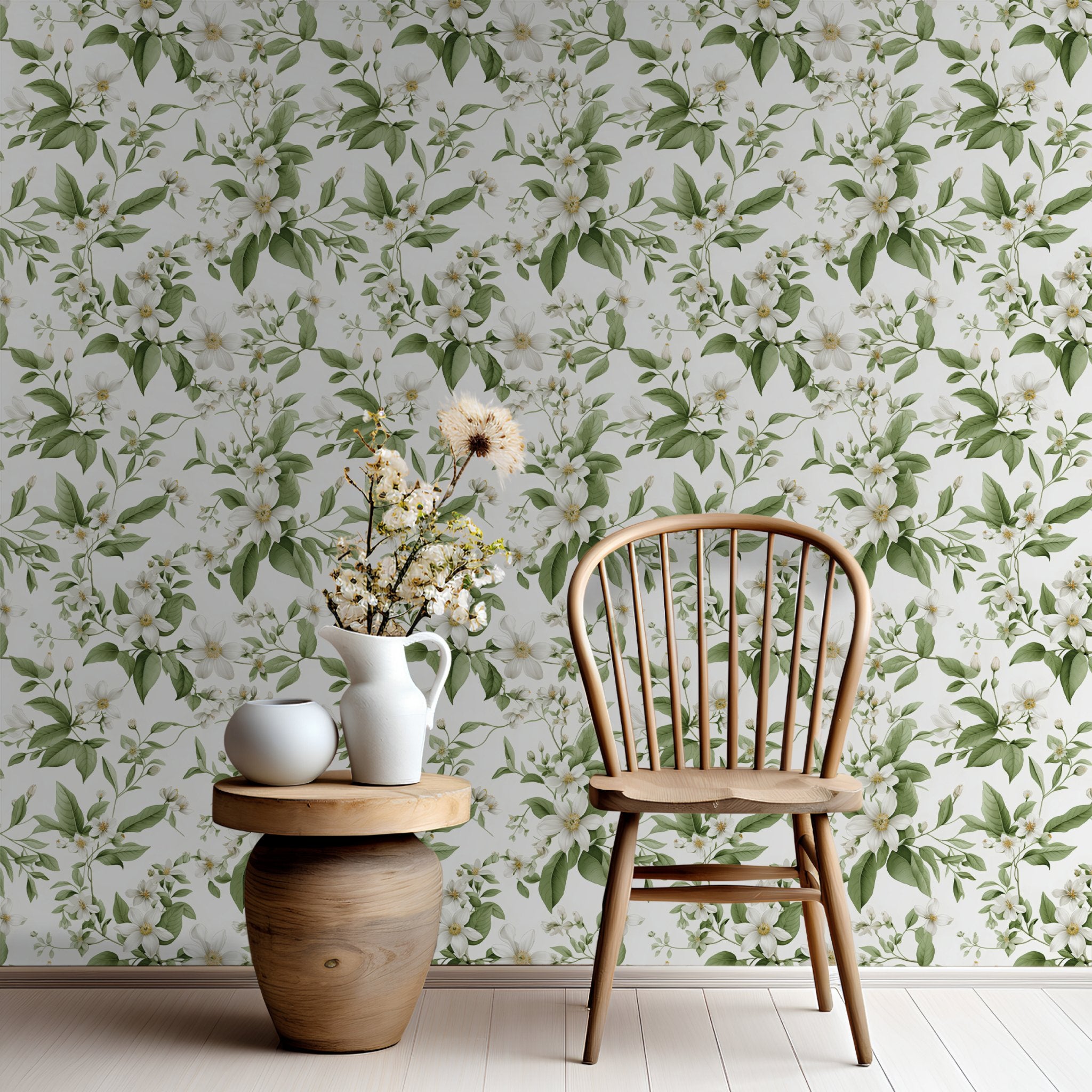 Nora Floral Wallpaper - Benton Lane Home - Painted Paper
