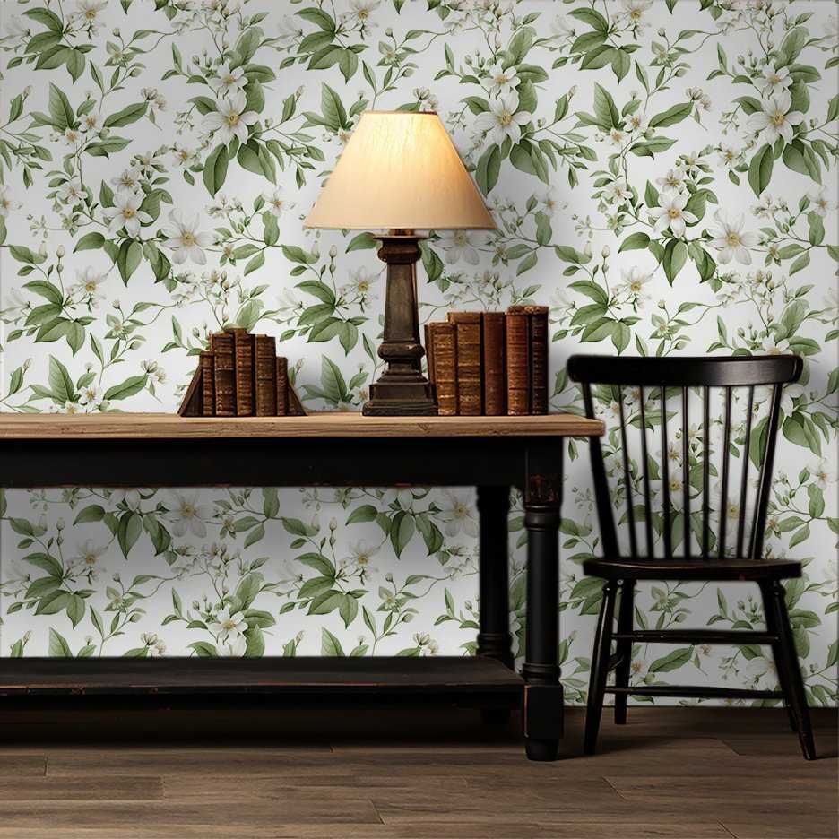 Nora Floral Wallpaper - Benton Lane Home - Painted Paper