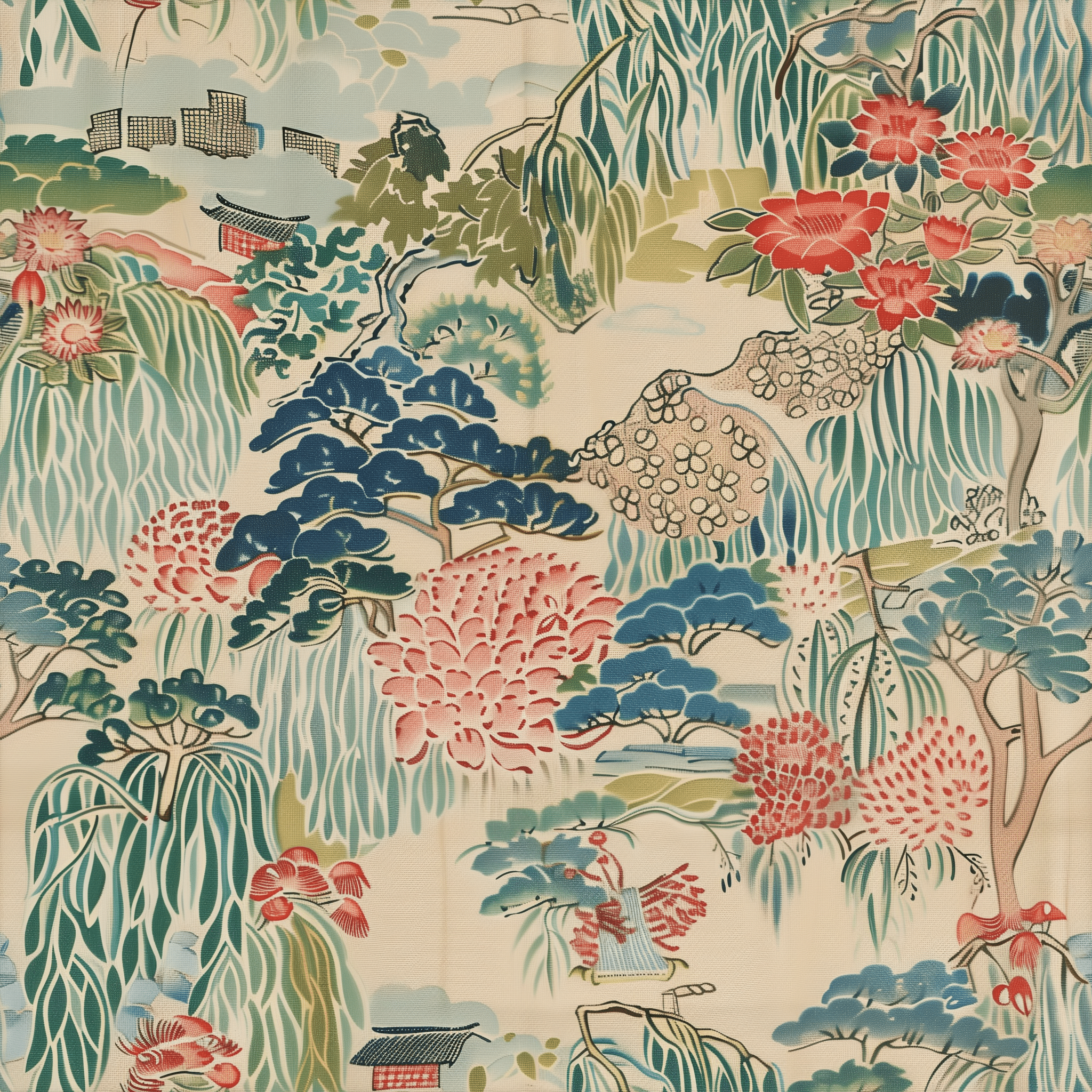 Nostalgic Garden 1 Wallpaper - Benton Lane Home - Painted Paper