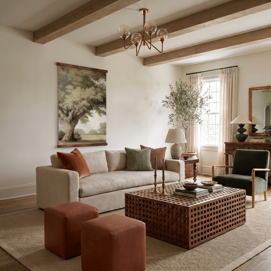 Oak Tree Strokes - Tapestry - Benton Lane Home - Painted Paper