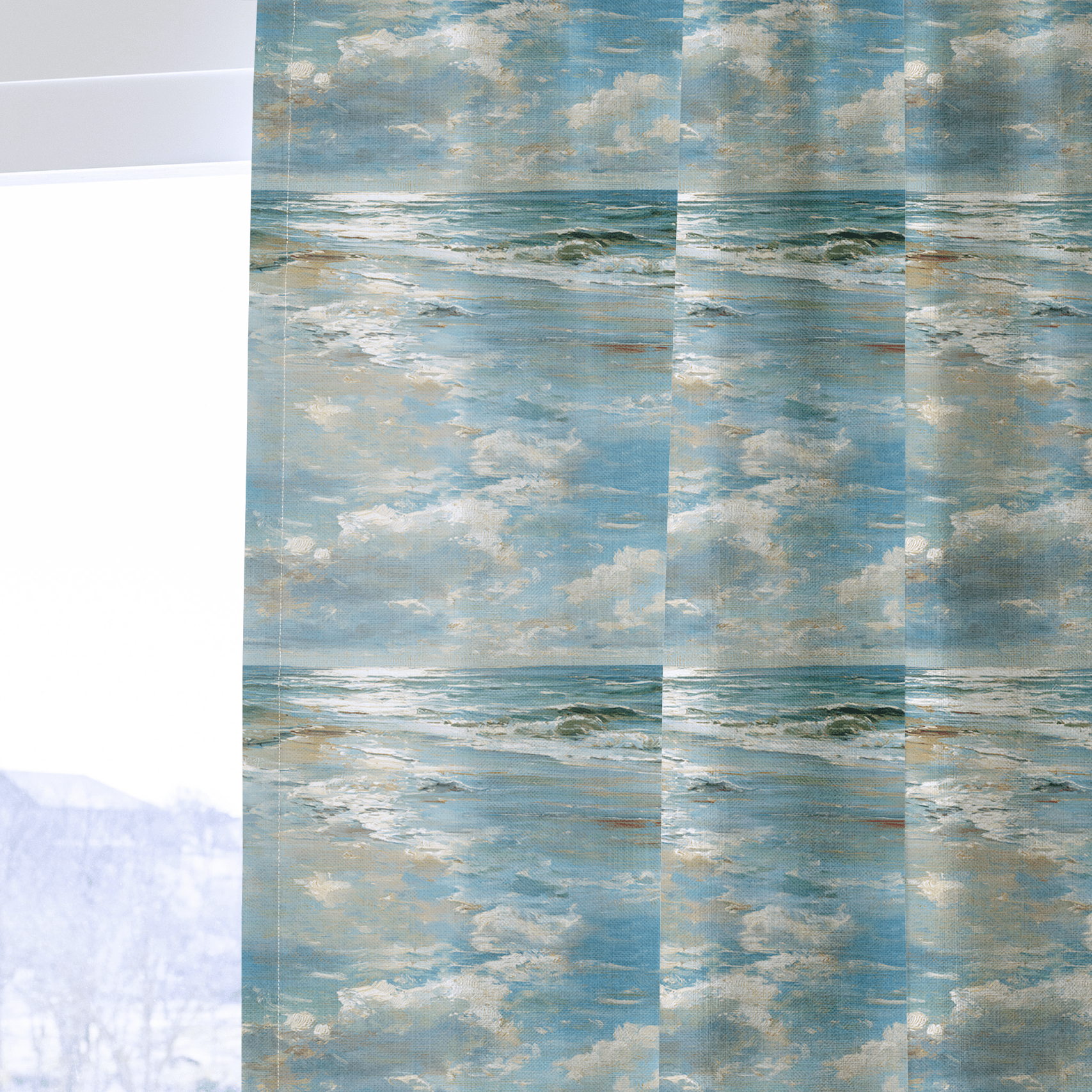 Ocean - Drapery - Benton Lane Home - Lemon Park