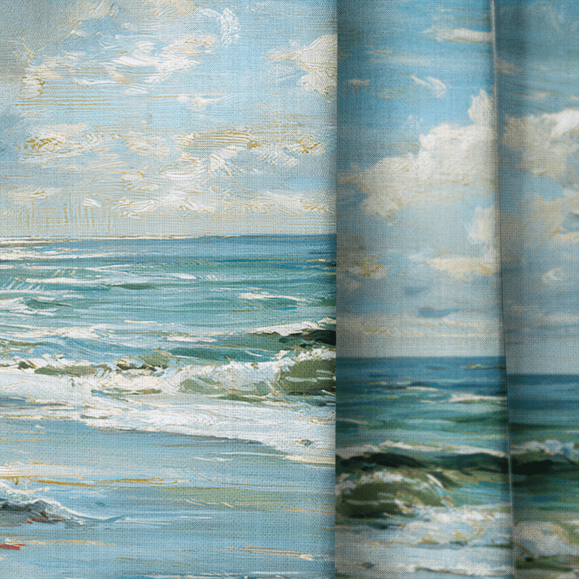 Ocean - Drapery - Benton Lane Home - Lemon Park