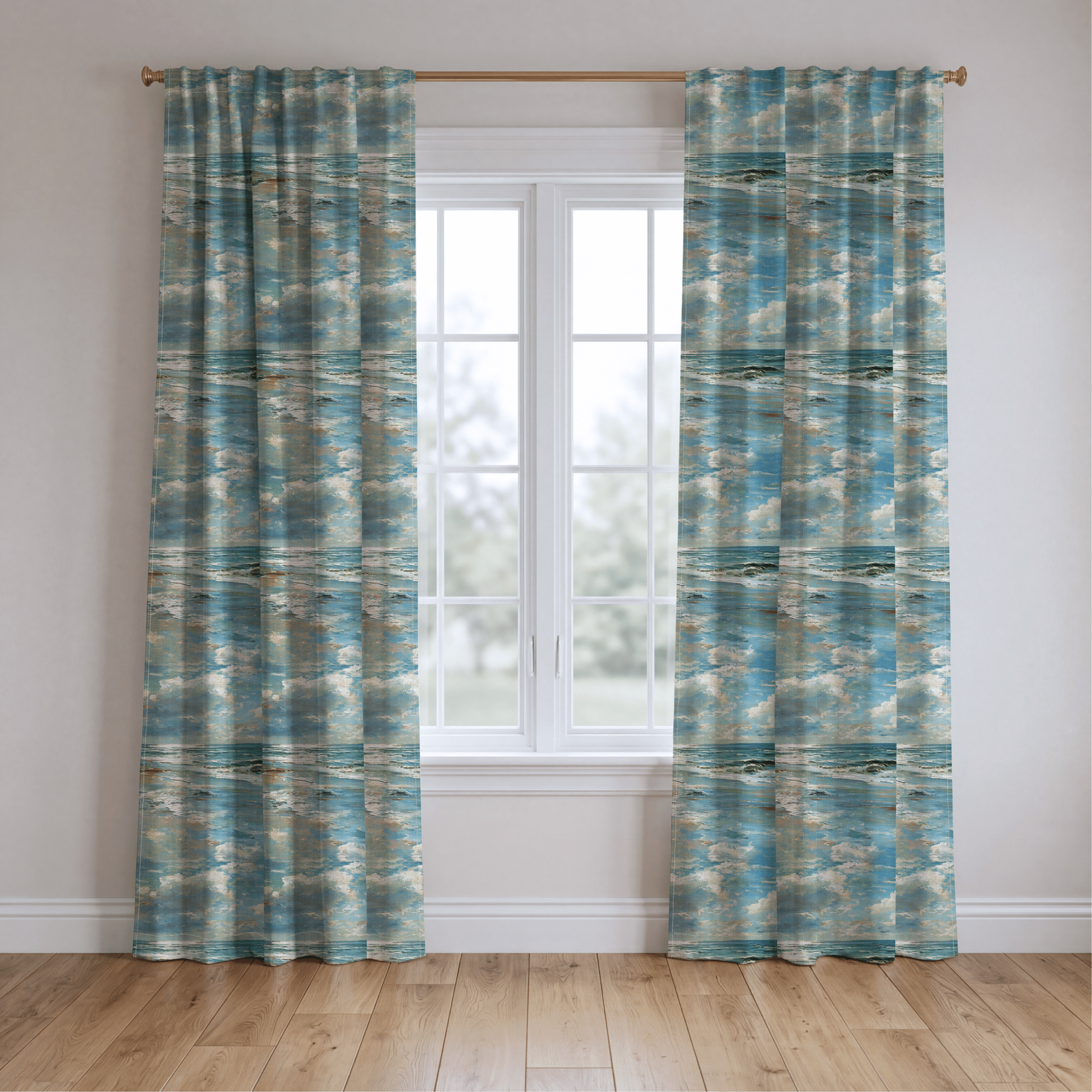 Ocean - Drapery - Benton Lane Home - Lemon Park