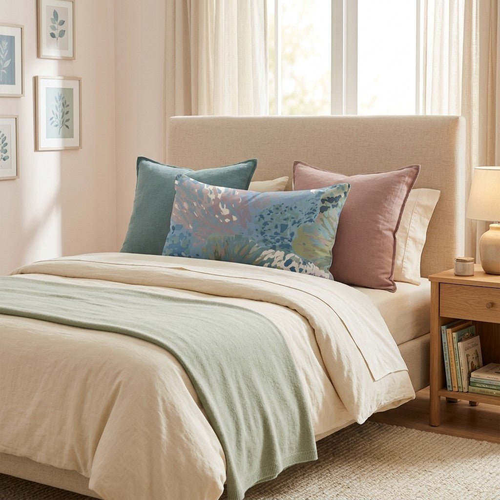 Ocean Lace Throw Pillow - Hillcroft Home