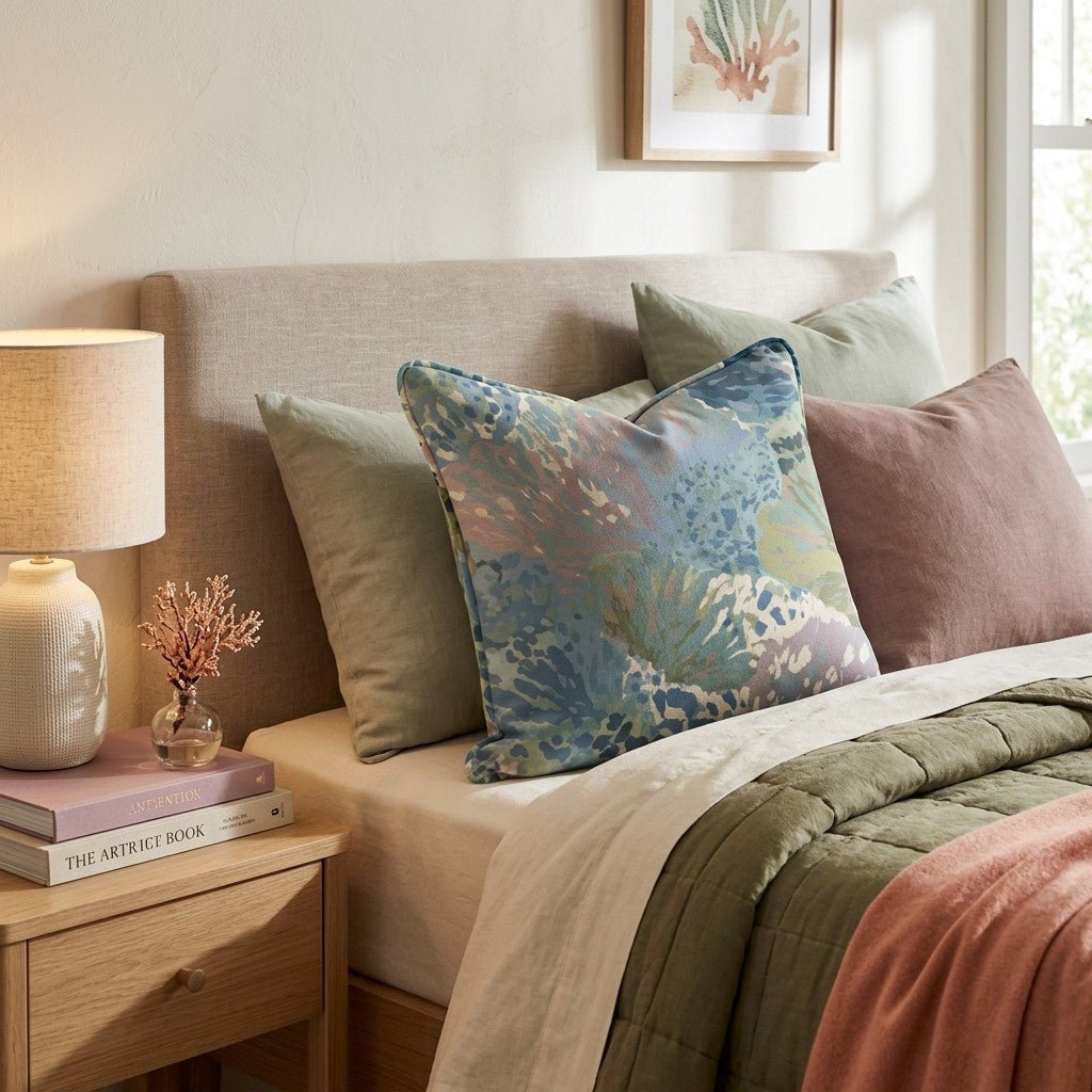 Ocean Lace Throw Pillow - Benton Lane Home - Hillcroft Home