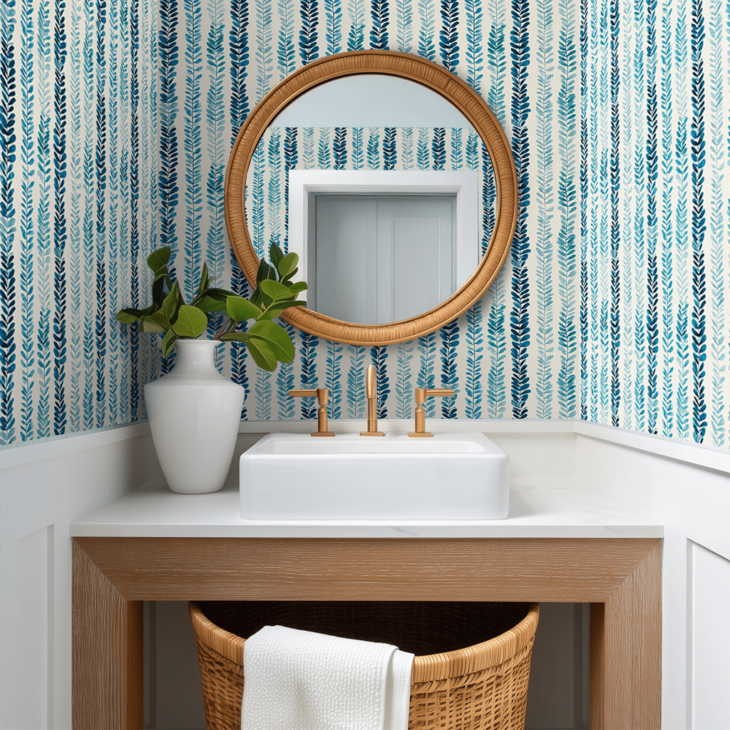 Ocean Vine Wallpaper - Benton Lane Home - Painted Paper