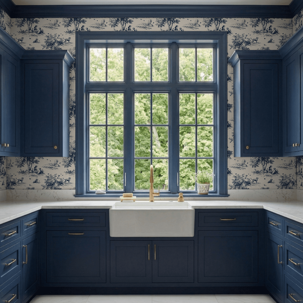 Off Duty Dogs Wallpaper - Benton Lane Home - Painted Paper
