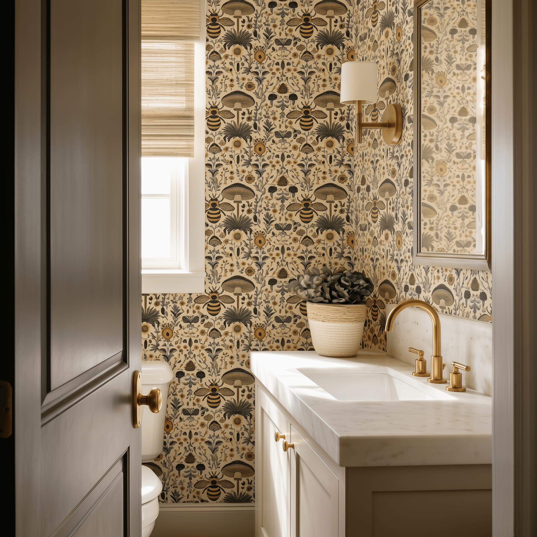 Oleander Faux Grasscloth Wallpaper - Painted Paper