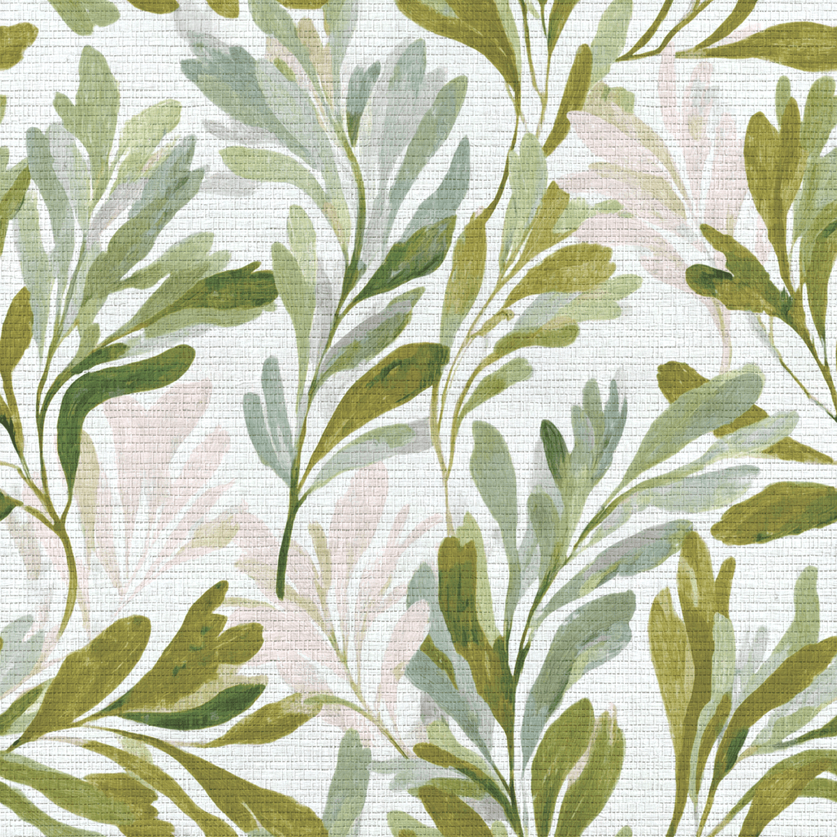 Olive Canopy Faux Grasscloth Wallpaper - Lemon Park