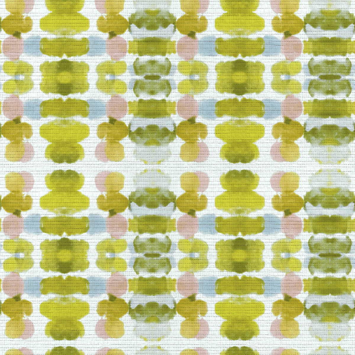Olive Echo Faux Grasscloth Wallpaper - Lemon Park