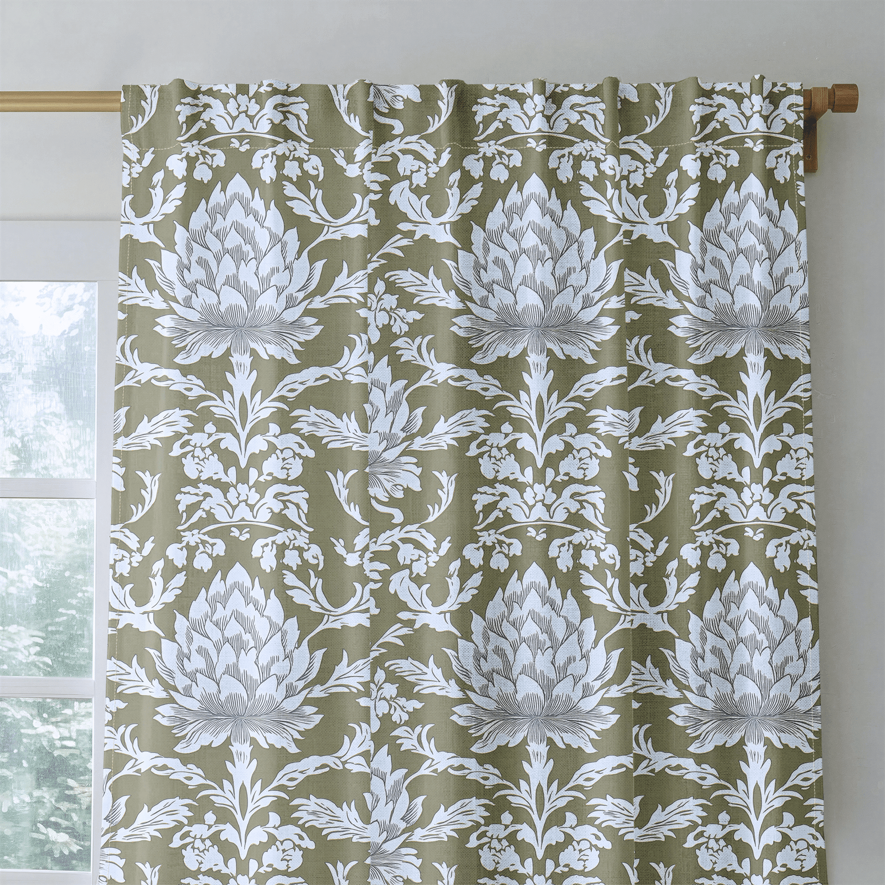 Olive Fancy - Drapery - Benton Lane Home - Lemon Park