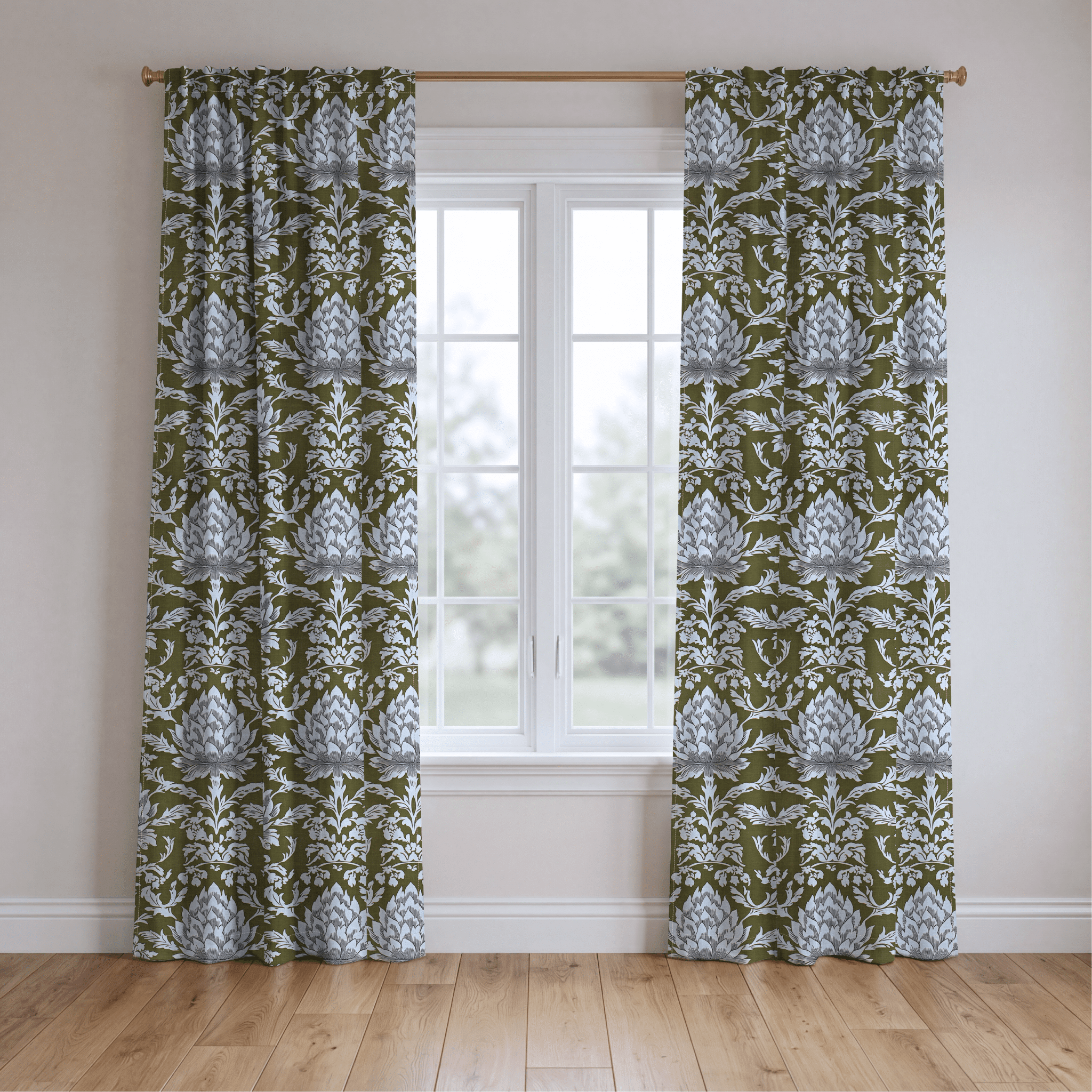 Olive Fancy - Drapery - Benton Lane Home - Lemon Park