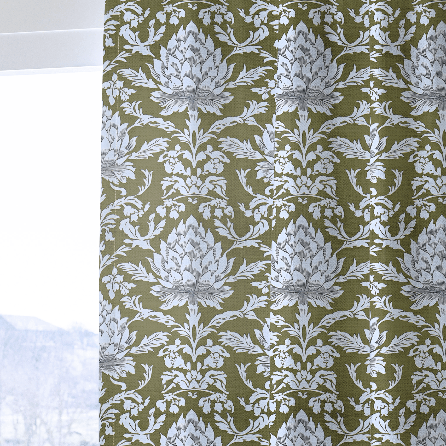 Olive Fancy - Drapery - Benton Lane Home - Lemon Park