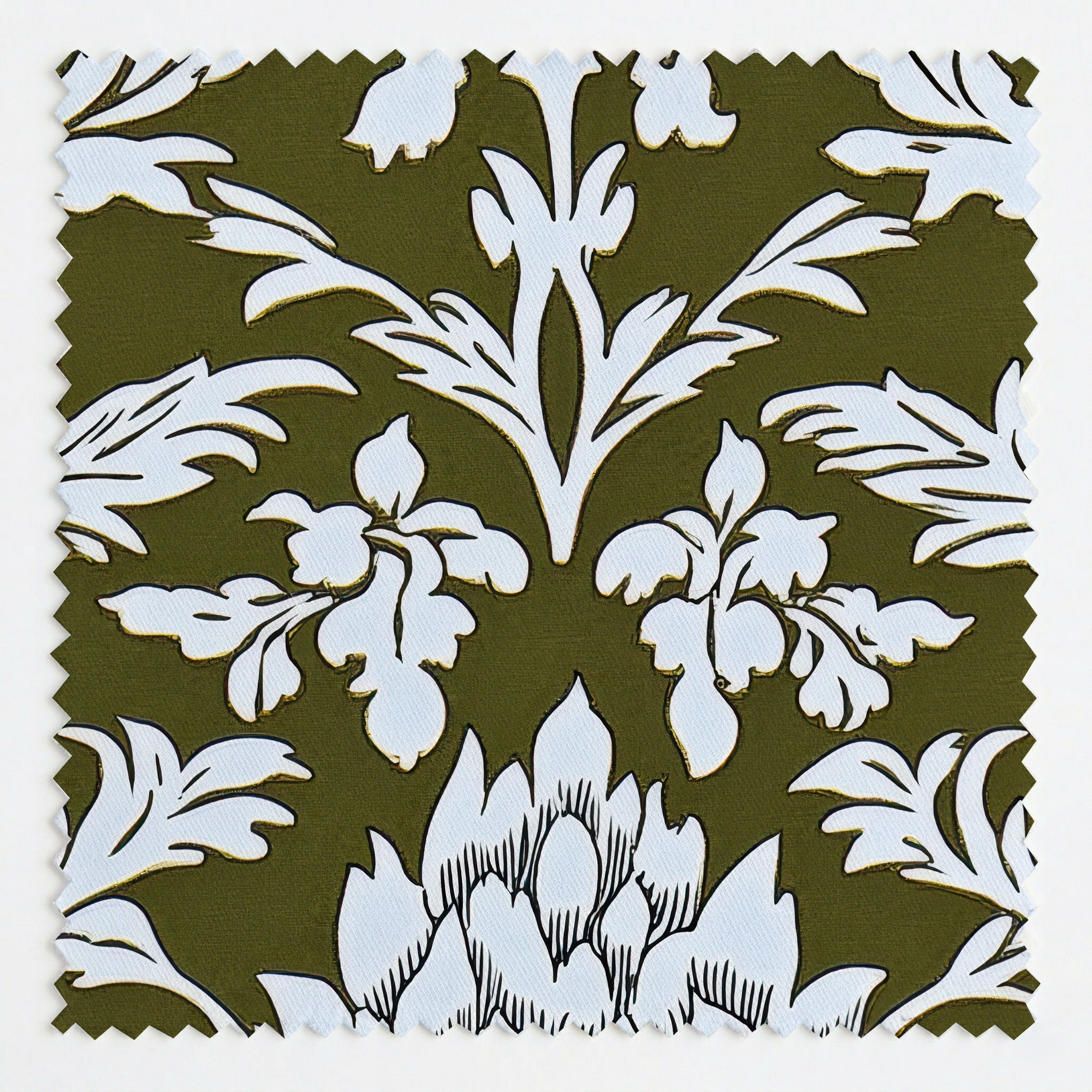 Olive Fancy - Fabric - Lemon Park