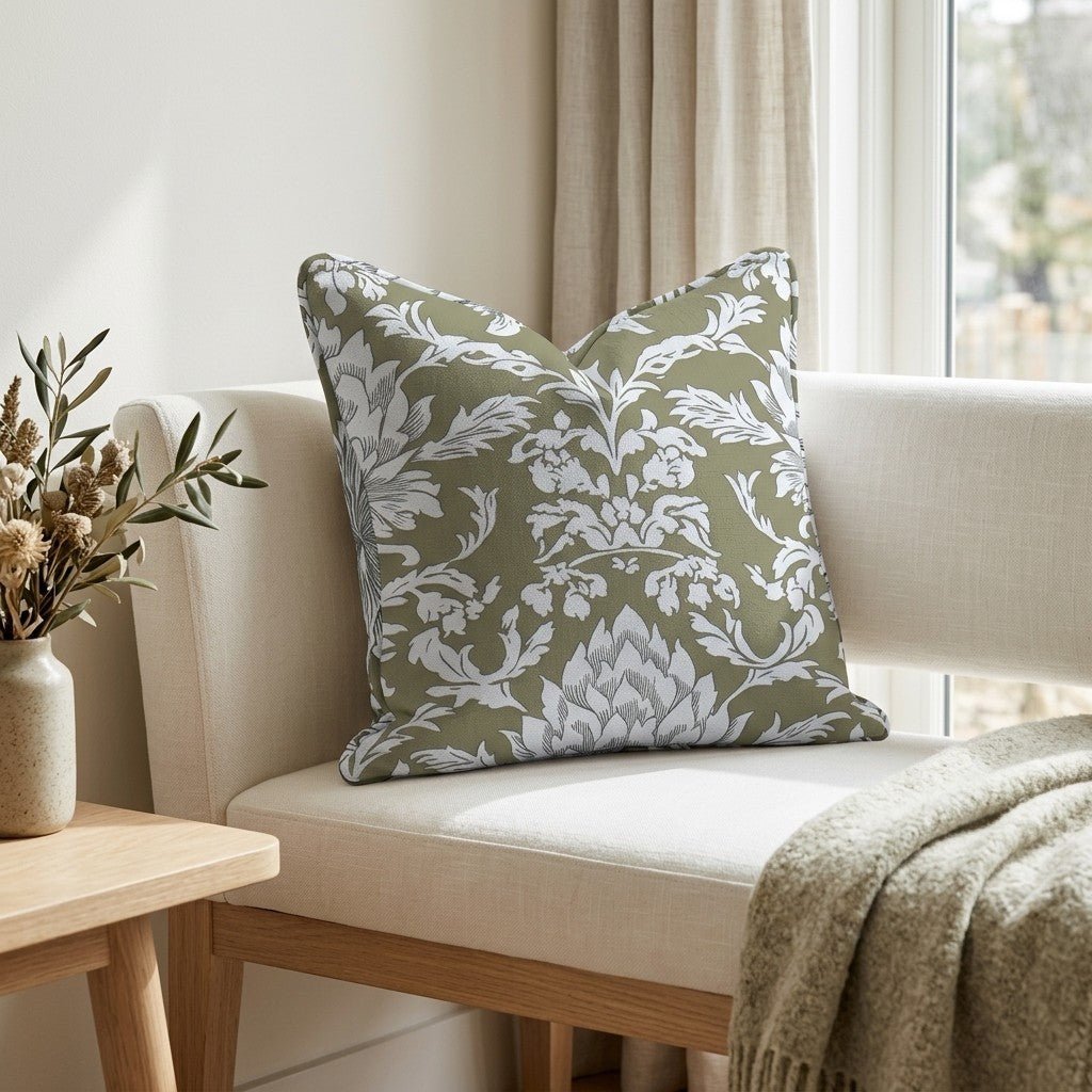 Olive Fancy Throw Pillow - Benton Lane Home - Lemon Park