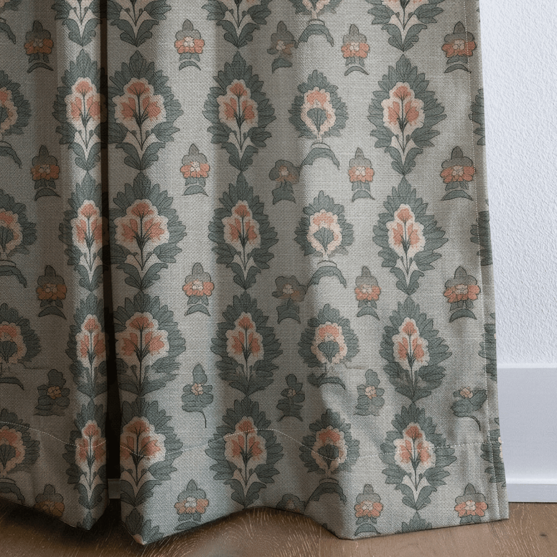 Olive & Peach - Drapery - Benton Lane Home - Lemon Park