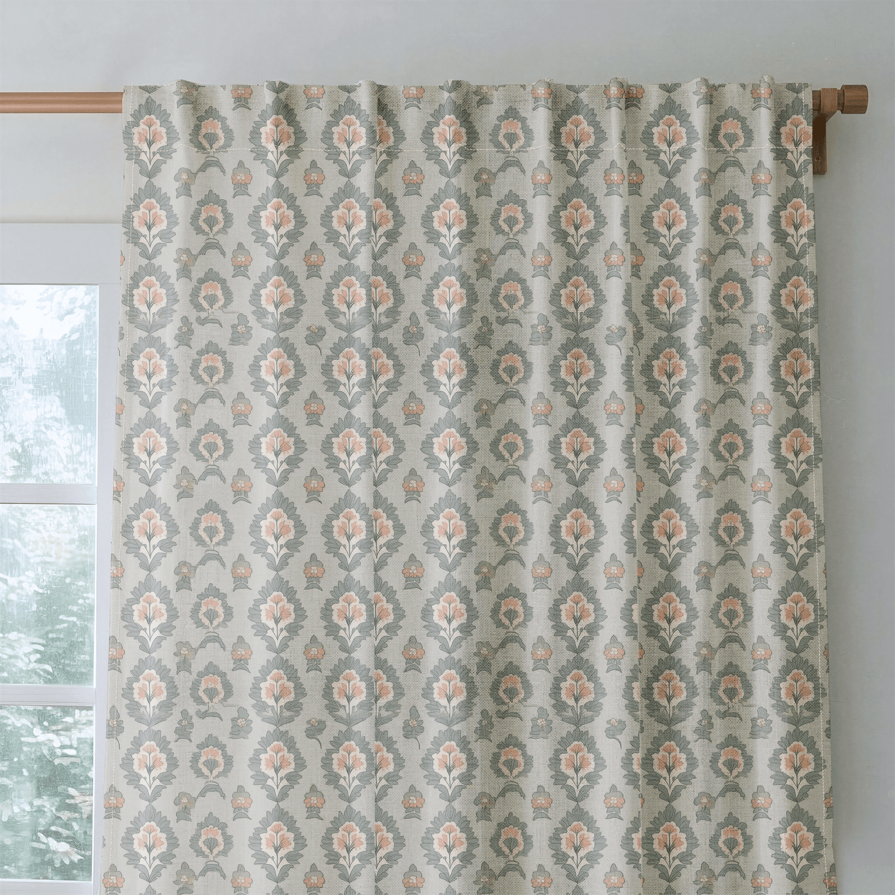 Olive & Peach - Drapery - Benton Lane Home - Lemon Park