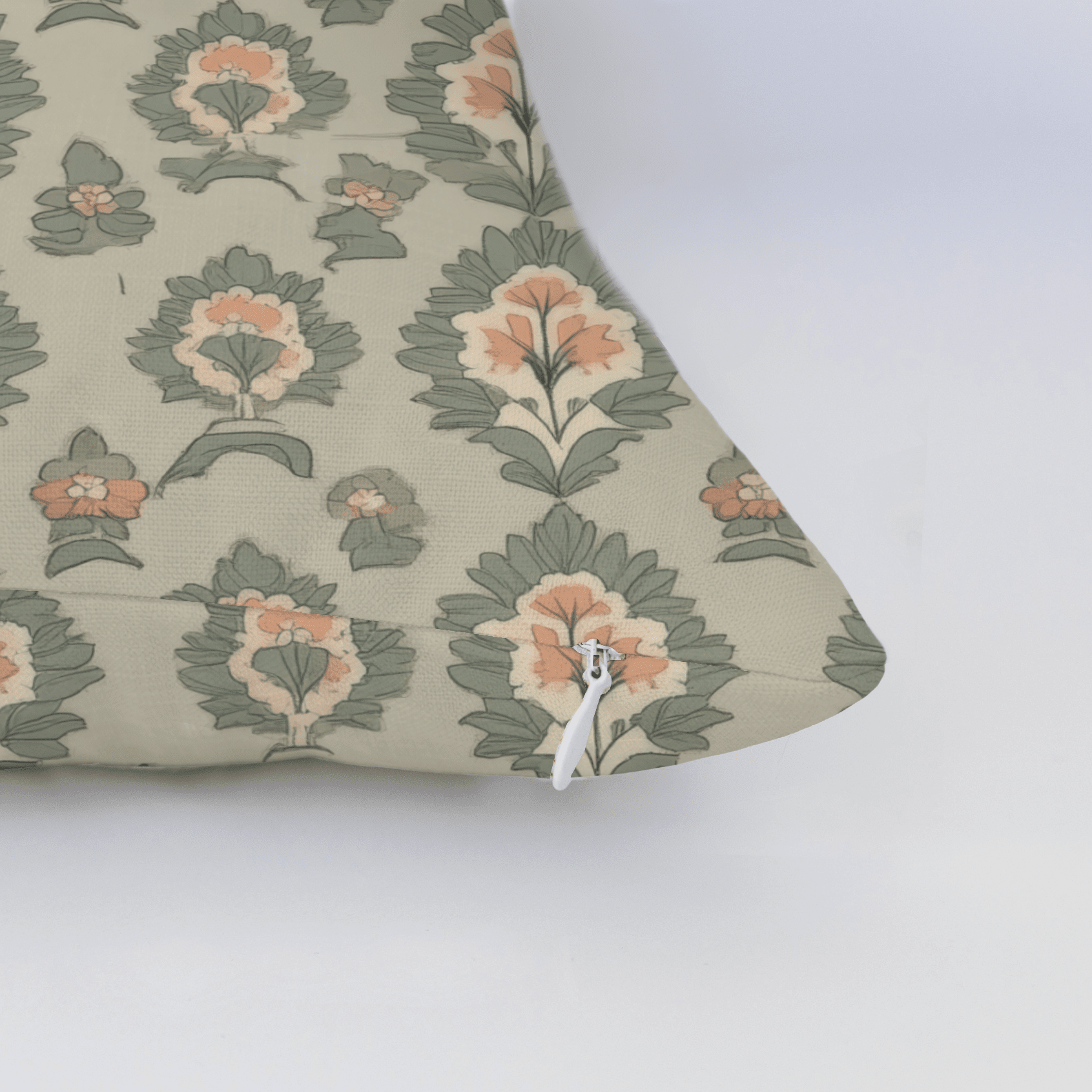 Olive & Peach Throw Pillow - Benton Lane Home - Lemon Park