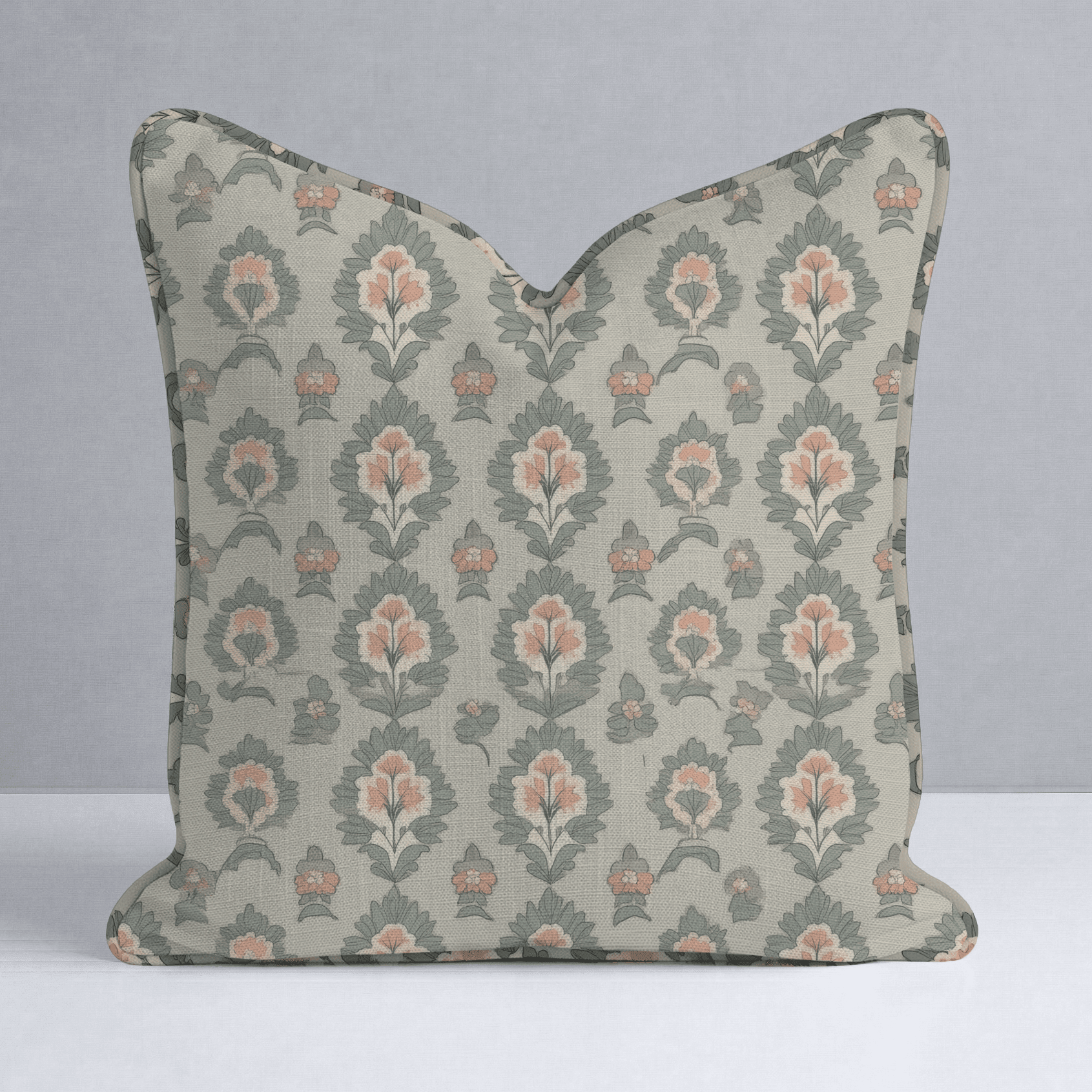Olive & Peach Throw Pillow - Benton Lane Home - Lemon Park
