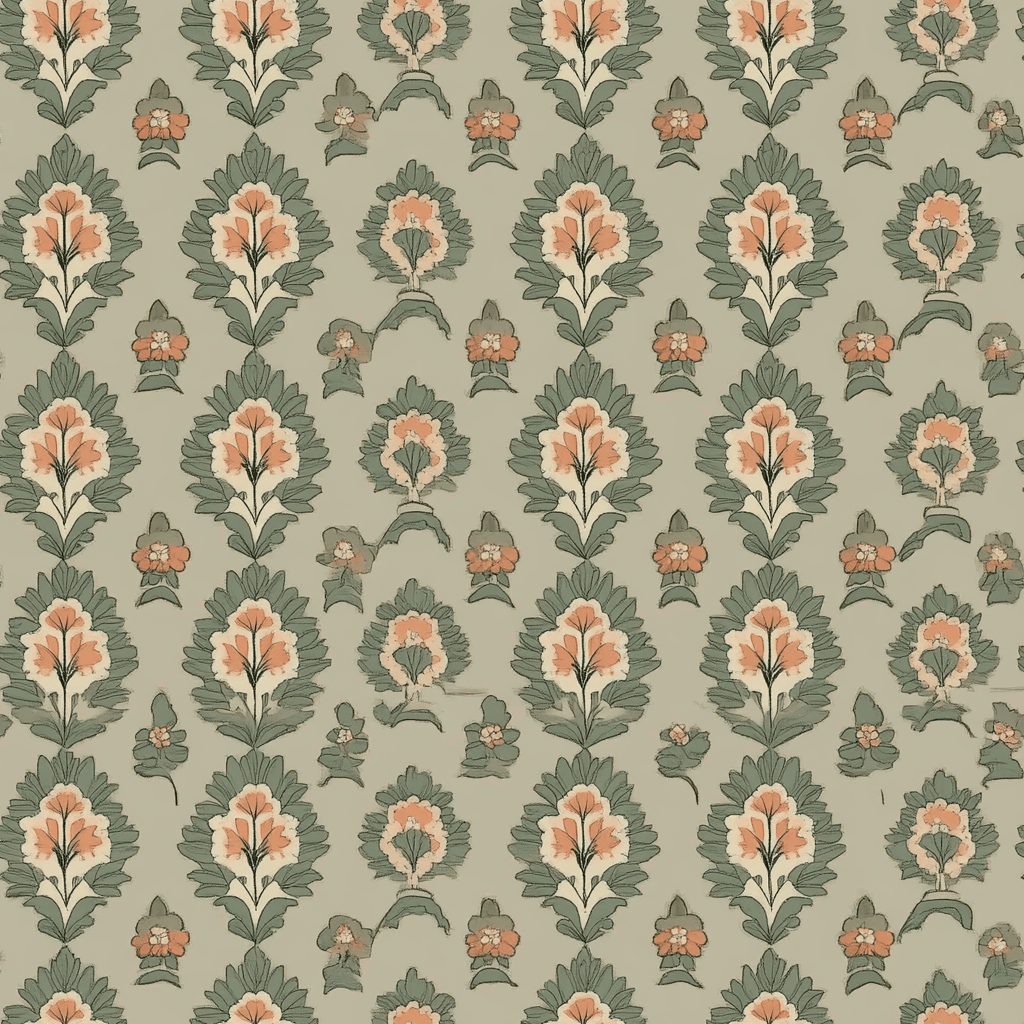 Olive & Peach Wallpaper - Benton Lane Home - Lemon Park
