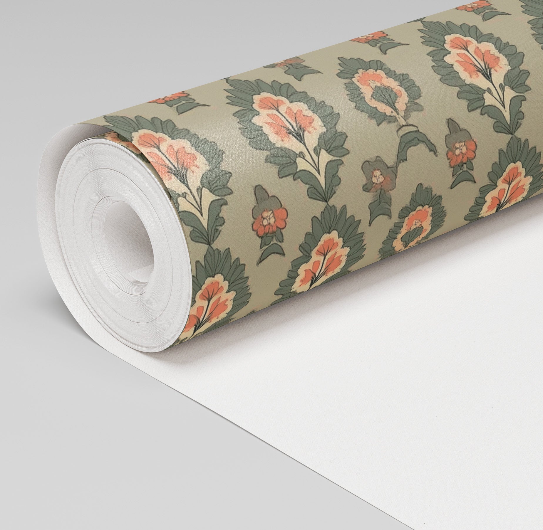 Olive & Peach Wallpaper - Benton Lane Home - Lemon Park