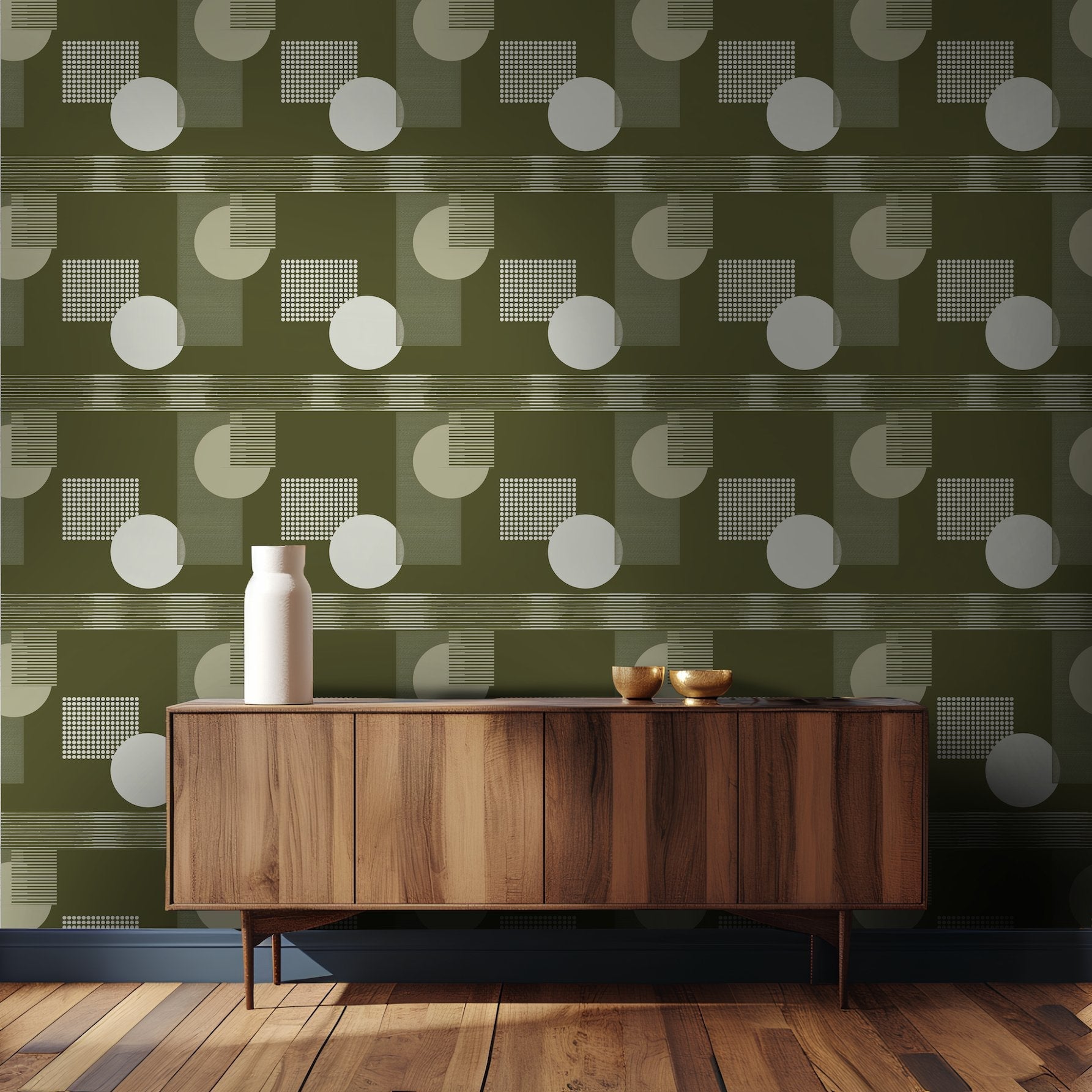 Olive Wallpaper - Benton Lane Home - Painted Paper