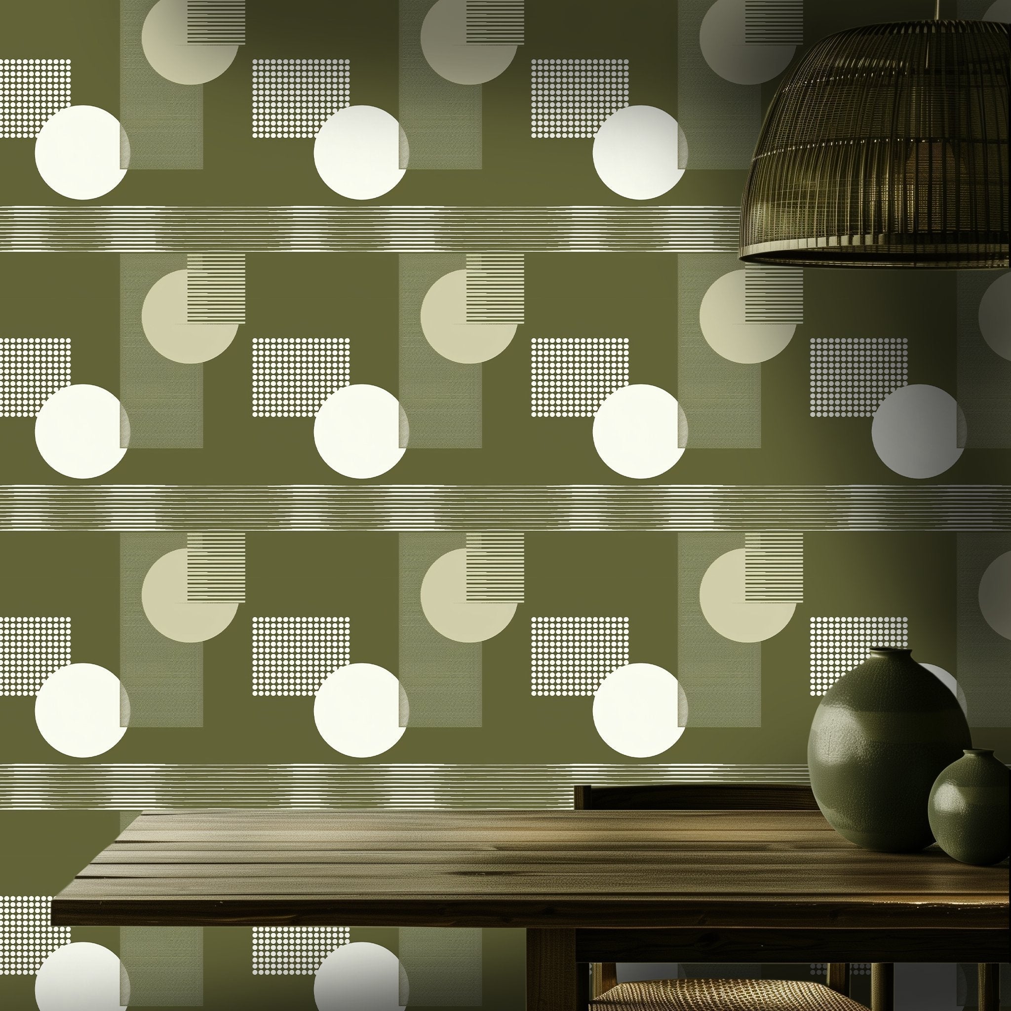 Olive Wallpaper - Benton Lane Home - Painted Paper