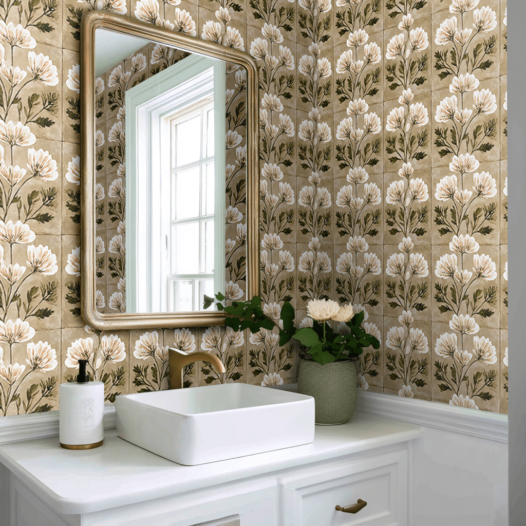 Olivine Wallpaper - Painted Paper