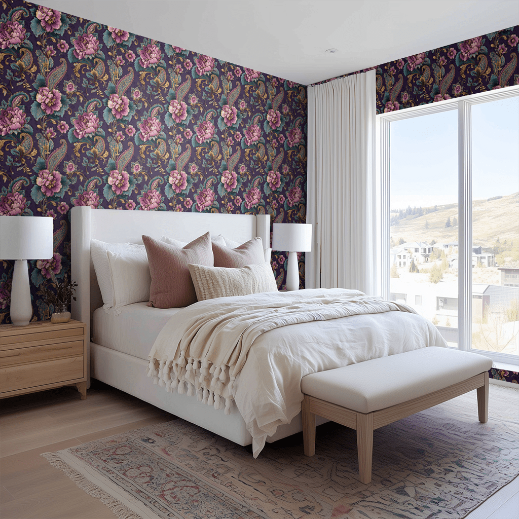 Opal Bloom Wallpaper - Benton Lane Home - Painted Paper