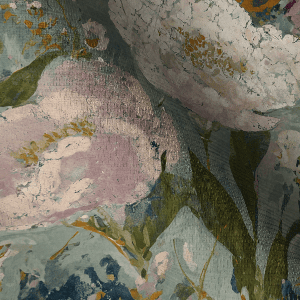 Open Petal Faux Grasscloth Wallpaper - Lemon Park