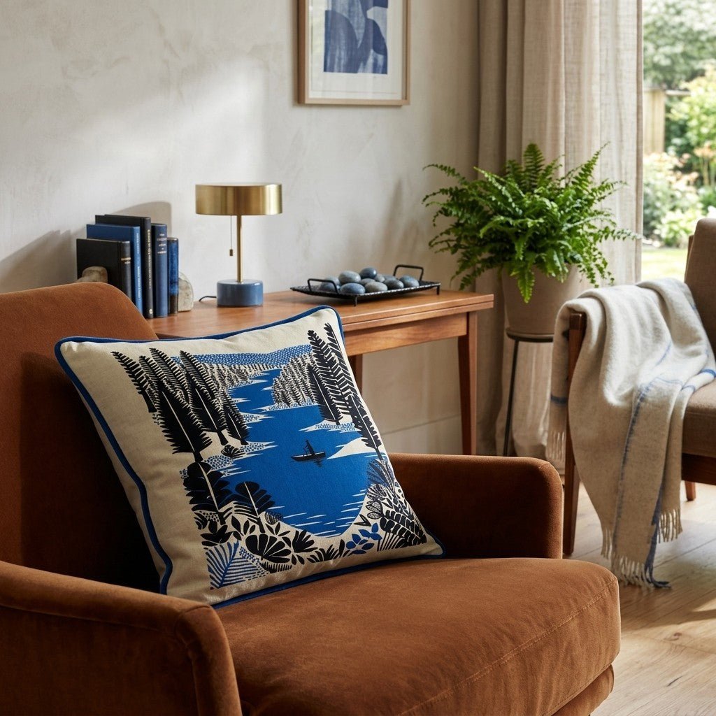 Open Water Throw Pillow - Benton Lane Home - Hillcroft Home