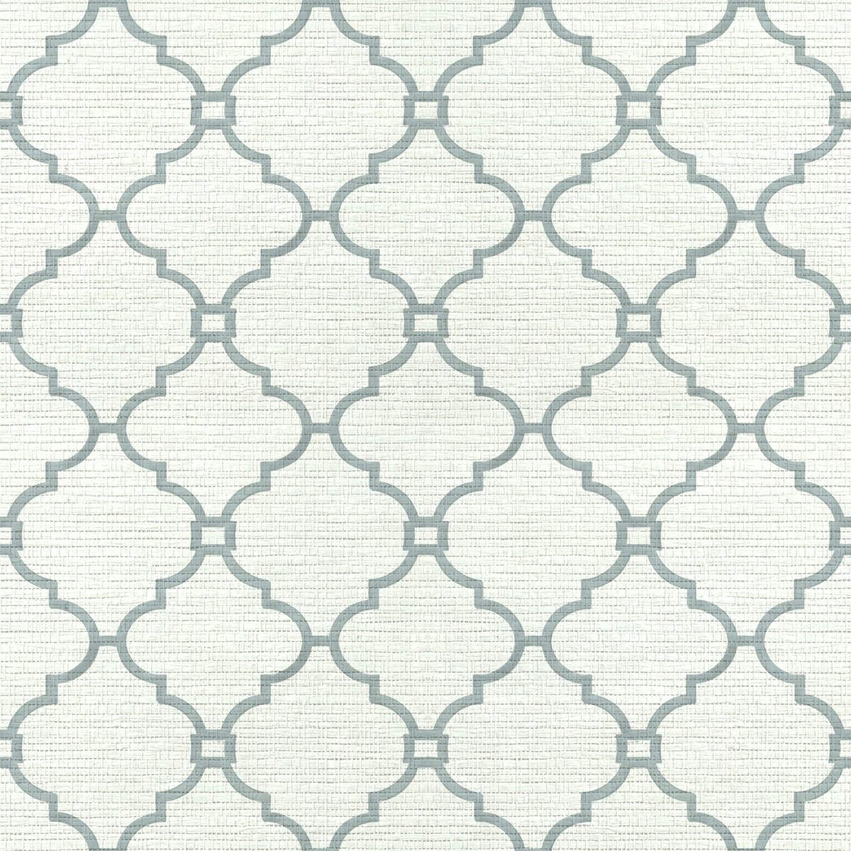 Orange County Cool Grey Trellis Faux Grasscloth Wallpaper - Lemon Park
