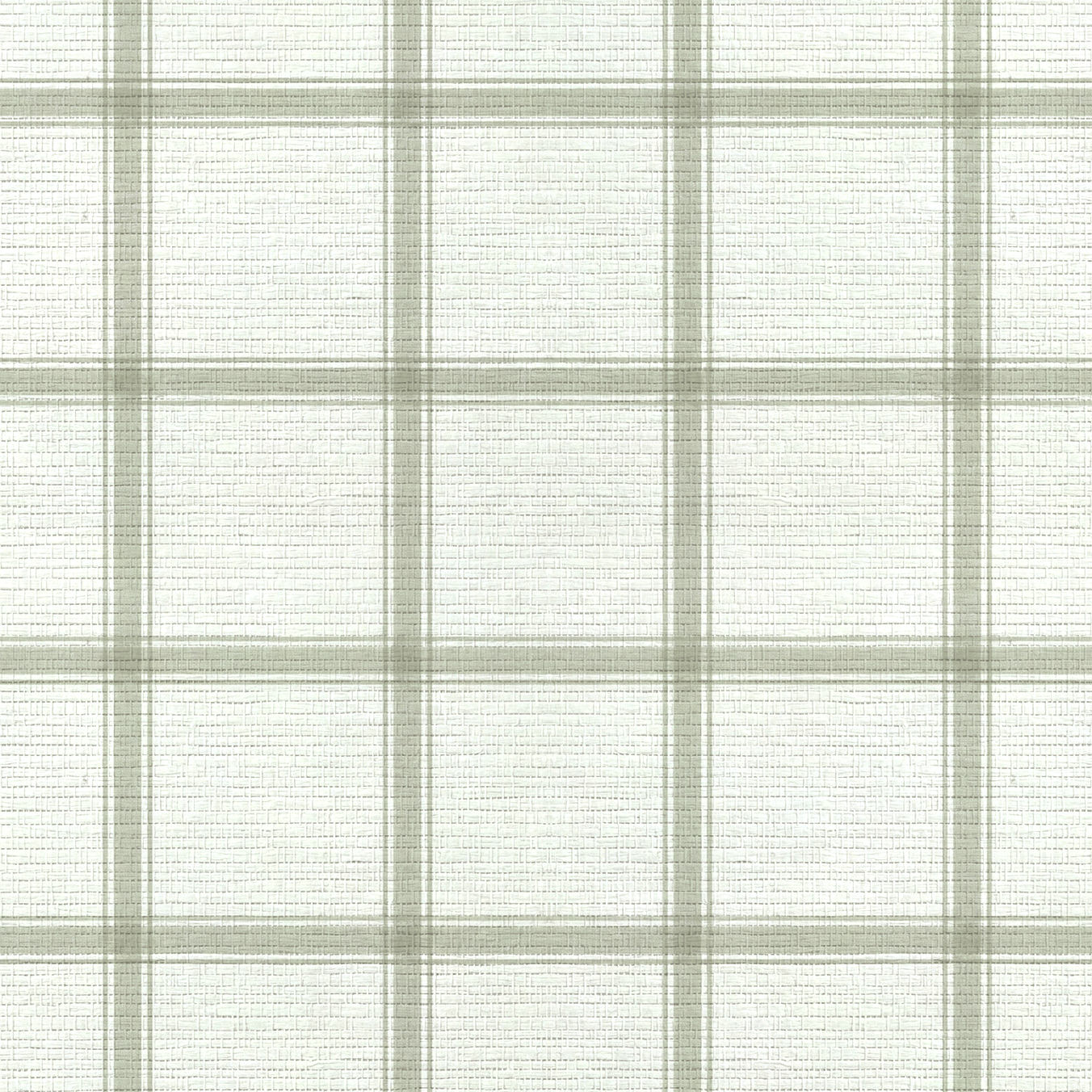 Orange County Olive Plaid Faux Grasscloth Wallpaper - Lemon Park