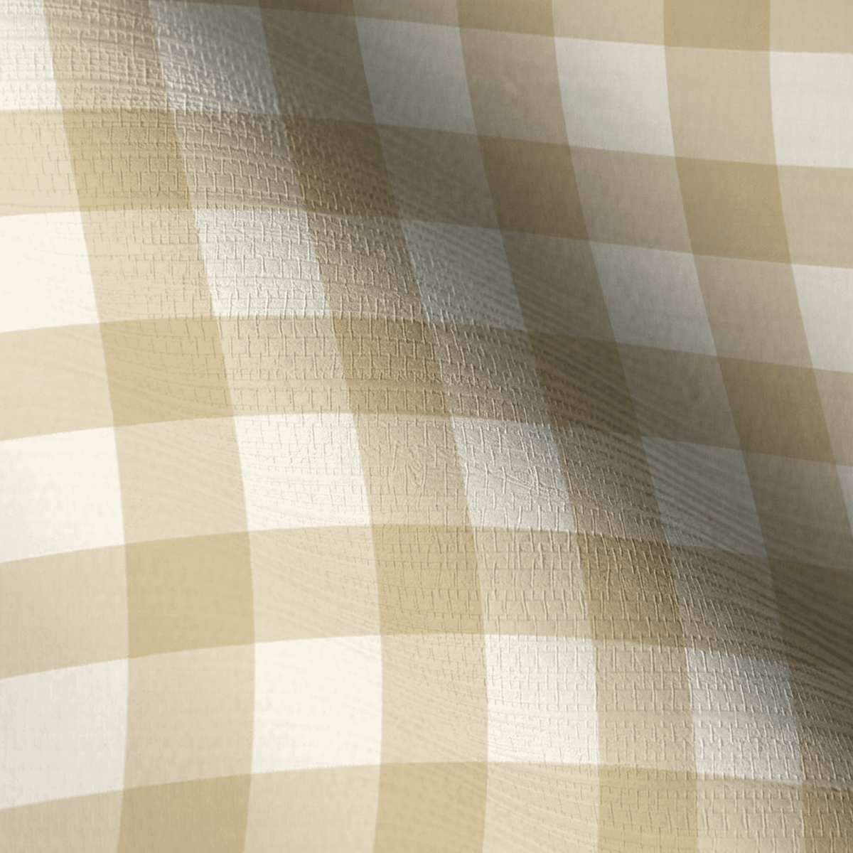 Orange County Pavlova Gingham Faux Grasscloth Wallpaper - Lemon Park