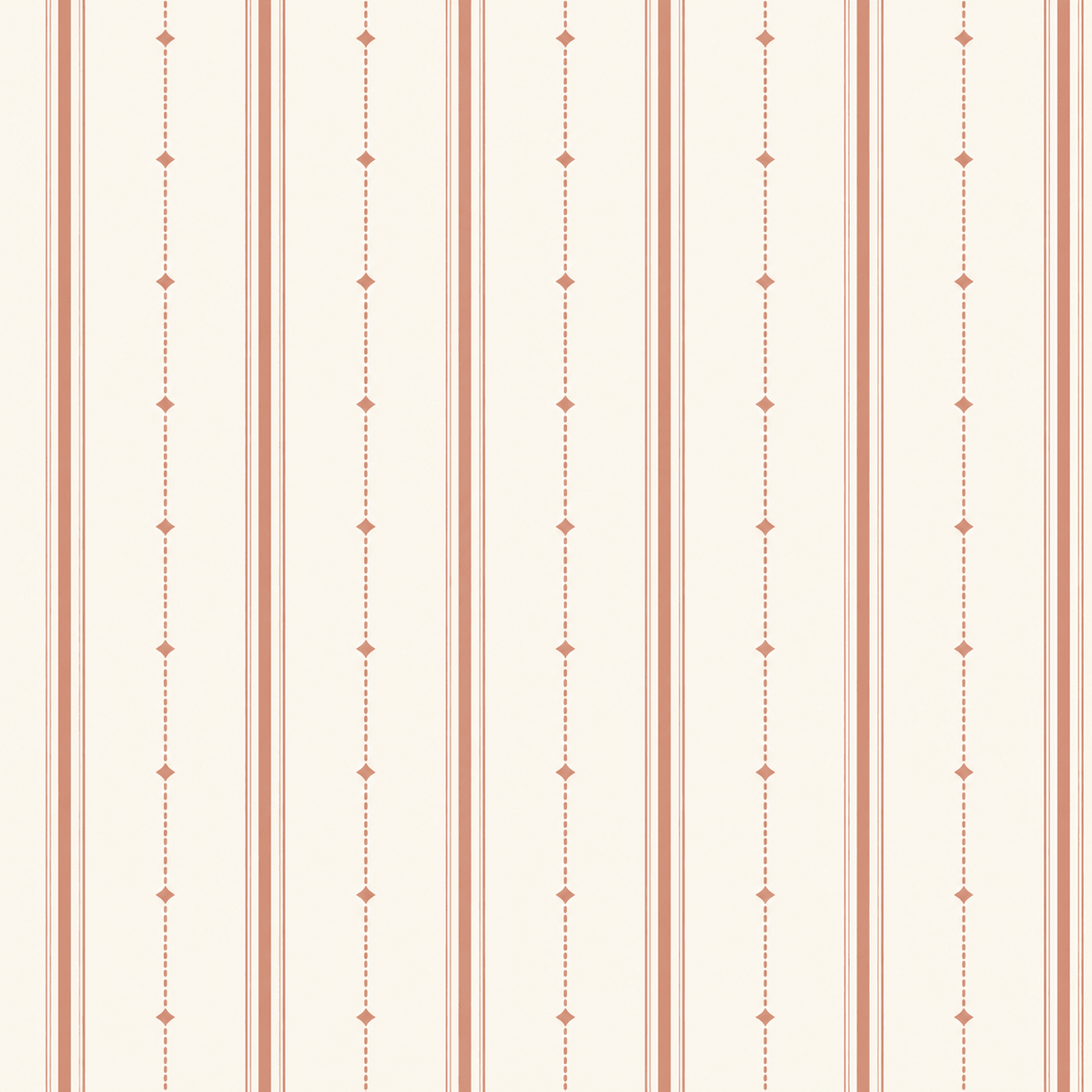 Orange County Terracotta Stripes Wallpaper - Lemon Park