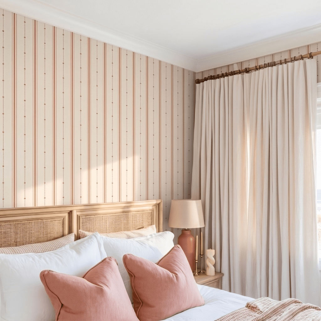 Orange County Terracotta Stripes Wallpaper - Lemon Park