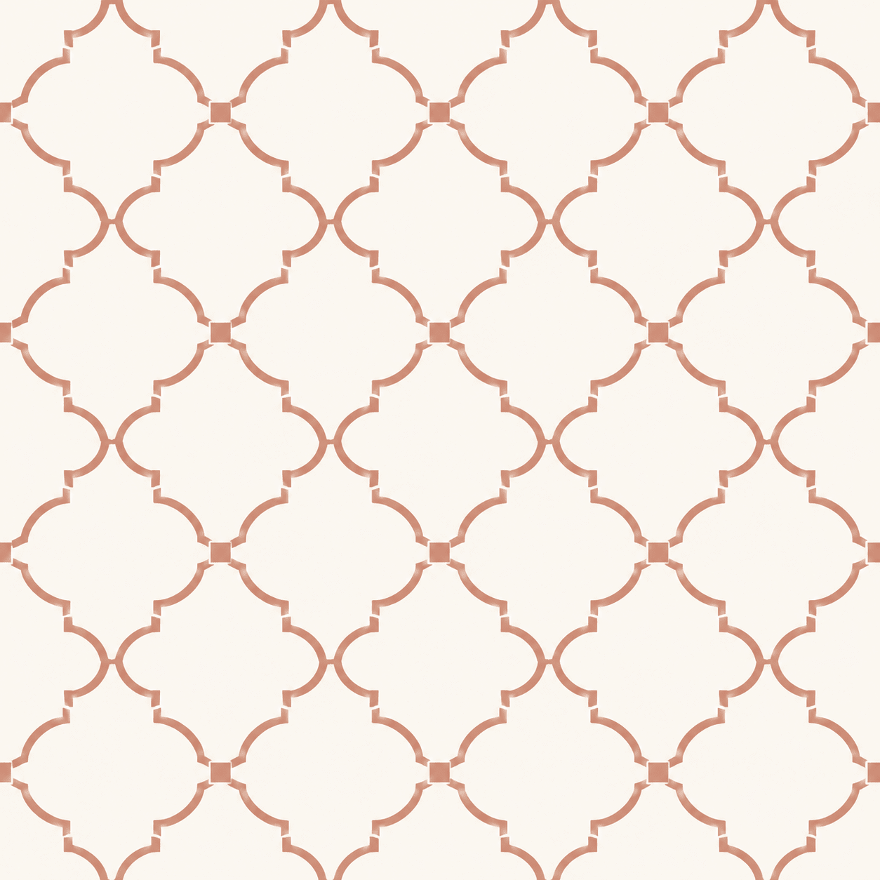 Orange County Terracotta Trellis Wallpaper - Lemon Park