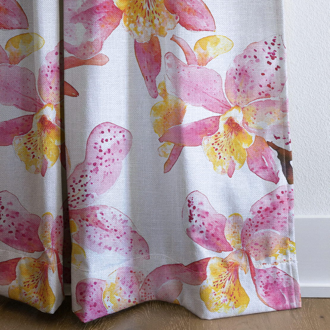 Orchid Obsession - Drapery - Benton Lane Home - Lemon Park