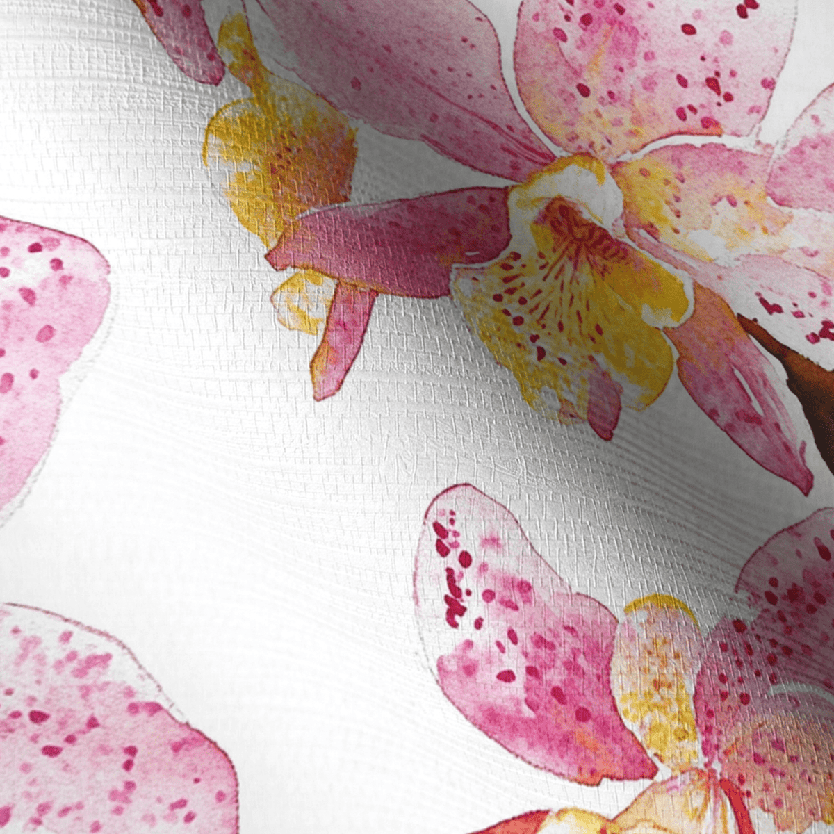Orchid Obsession Faux Grasscloth Wallpaper - Benton Lane Home - Lemon Park