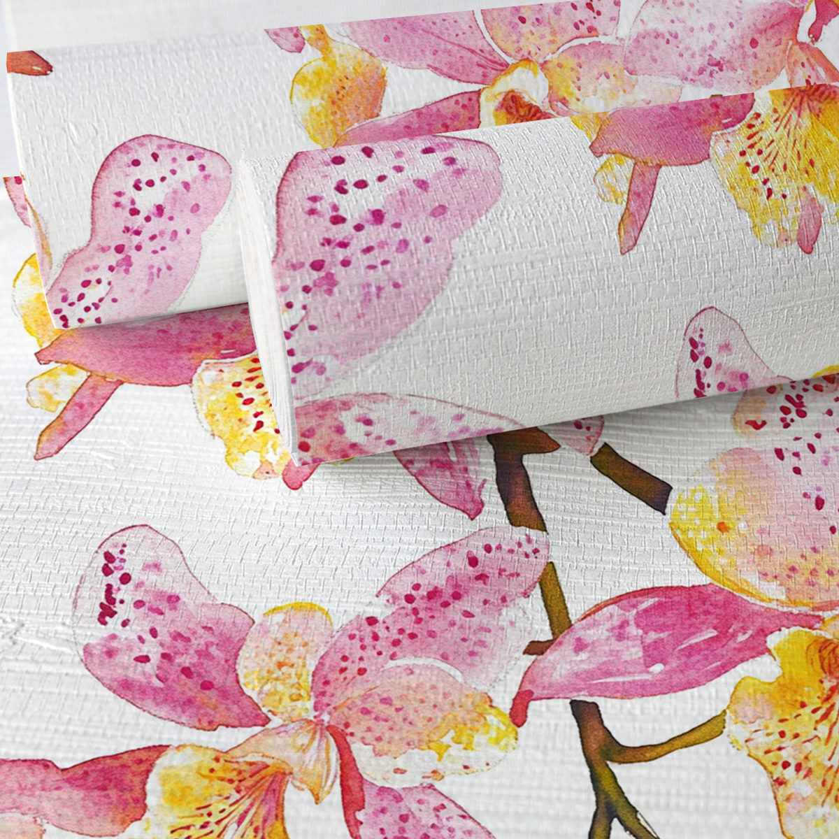 Orchid Obsession Faux Grasscloth Wallpaper - Benton Lane Home - Lemon Park