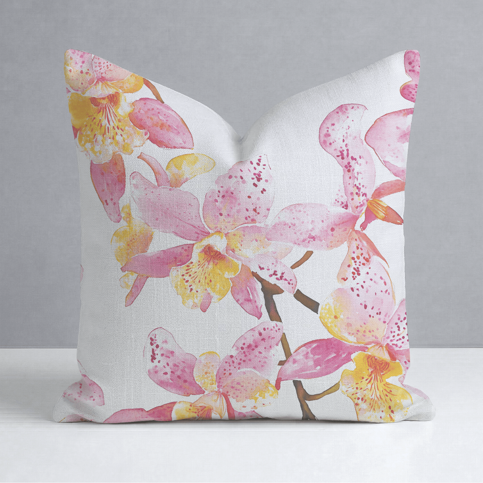 Orchid Obsession Throw Pillow - Benton Lane Home - Lemon Park