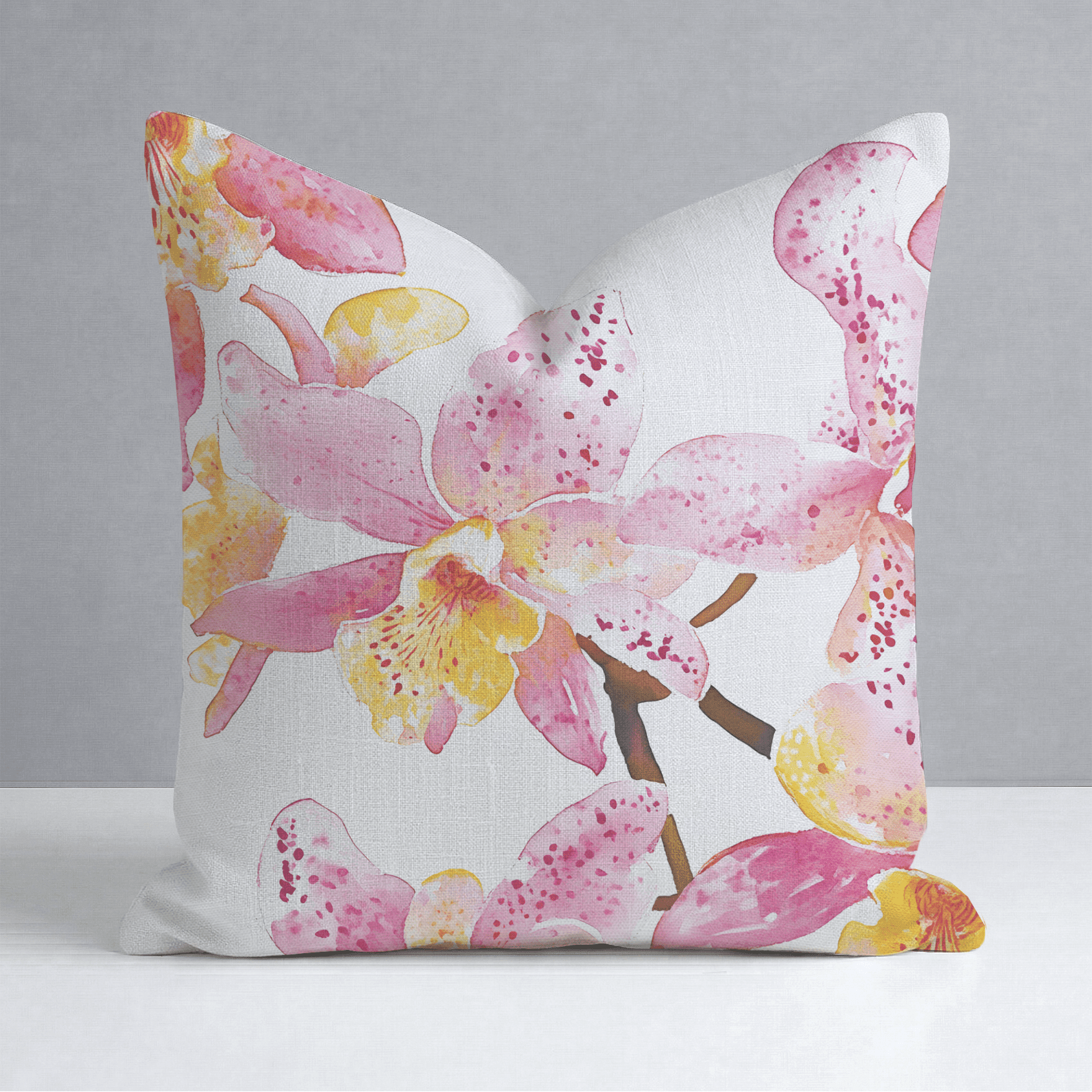 Orchid Obsession Throw Pillow - Benton Lane Home - Lemon Park