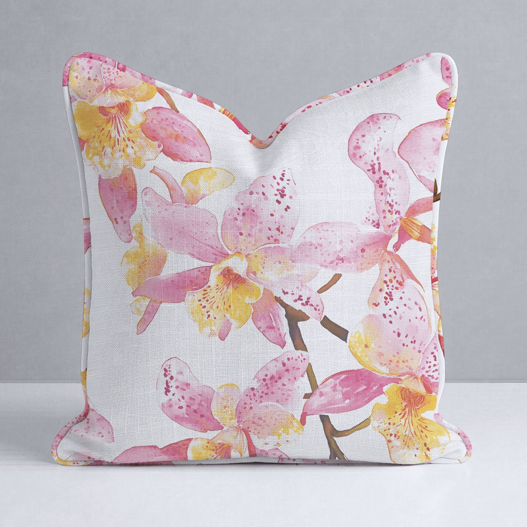 Orchid Obsession Throw Pillow - Benton Lane Home - Lemon Park