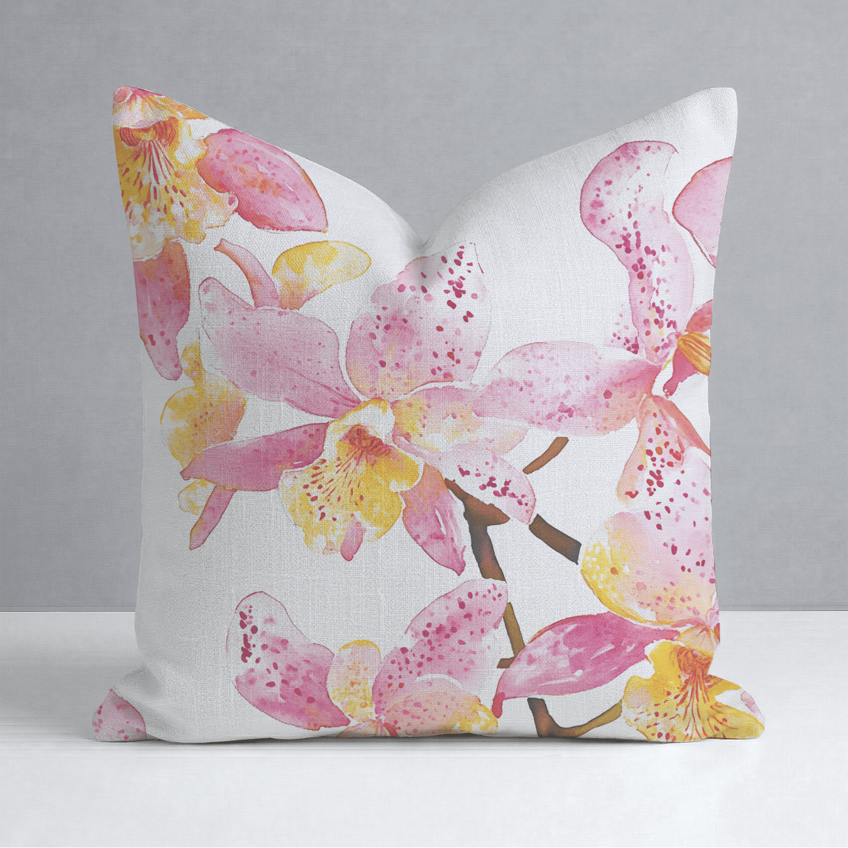 Orchid Obsession Throw Pillow - Benton Lane Home - Lemon Park