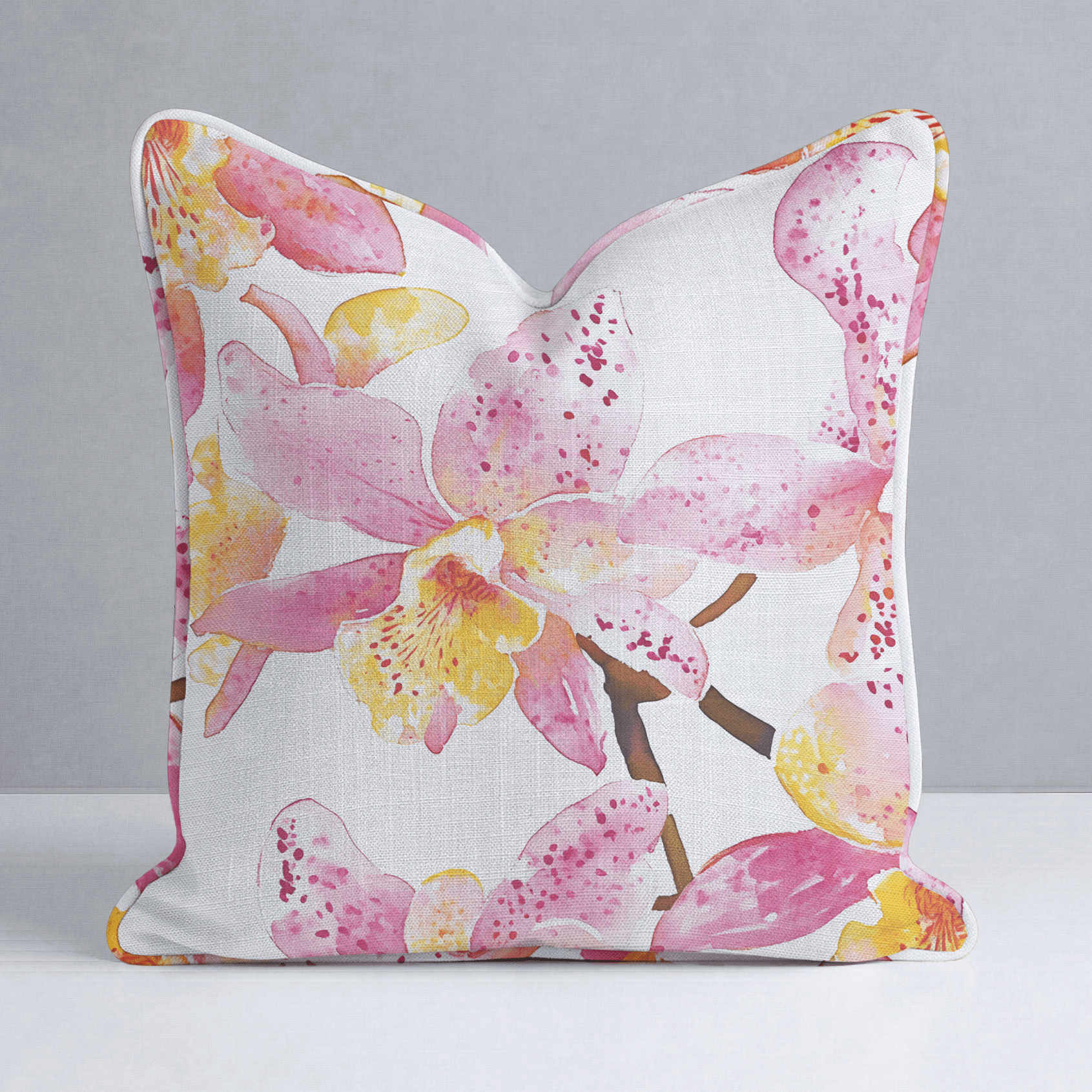 Orchid Obsession Throw Pillow - Benton Lane Home - Lemon Park