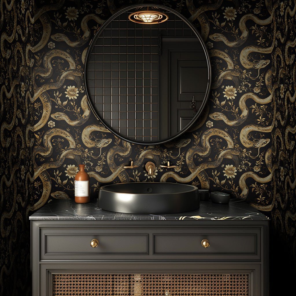 Orla Serpents Wallpaper - Benton Lane Home - Painted Paper