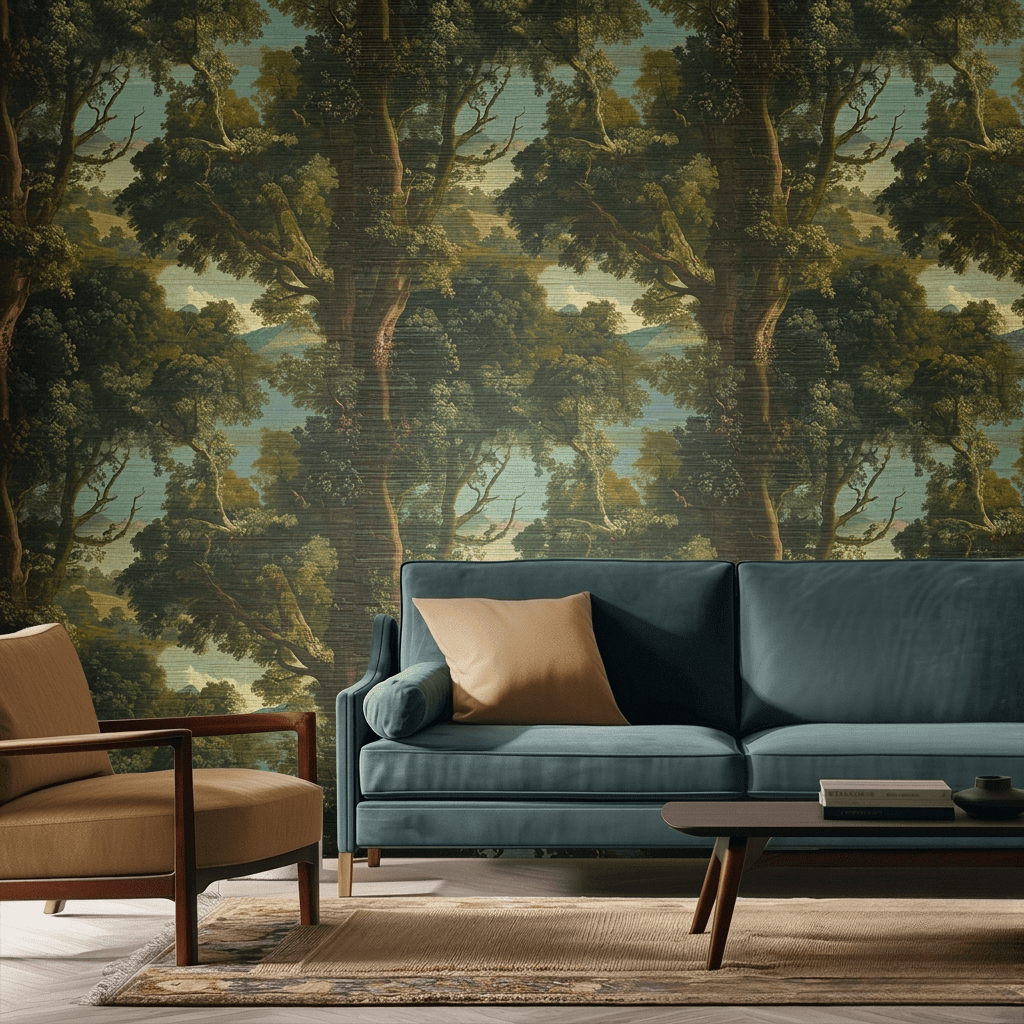 Ottoline Faux Grasscloth Wallpaper - Painted Paper