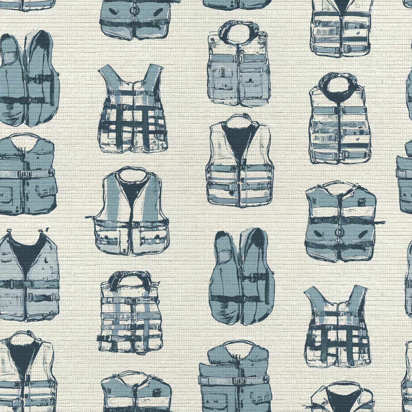 Out At Sea Faux Grasscloth Wallpaper - Painted Paper