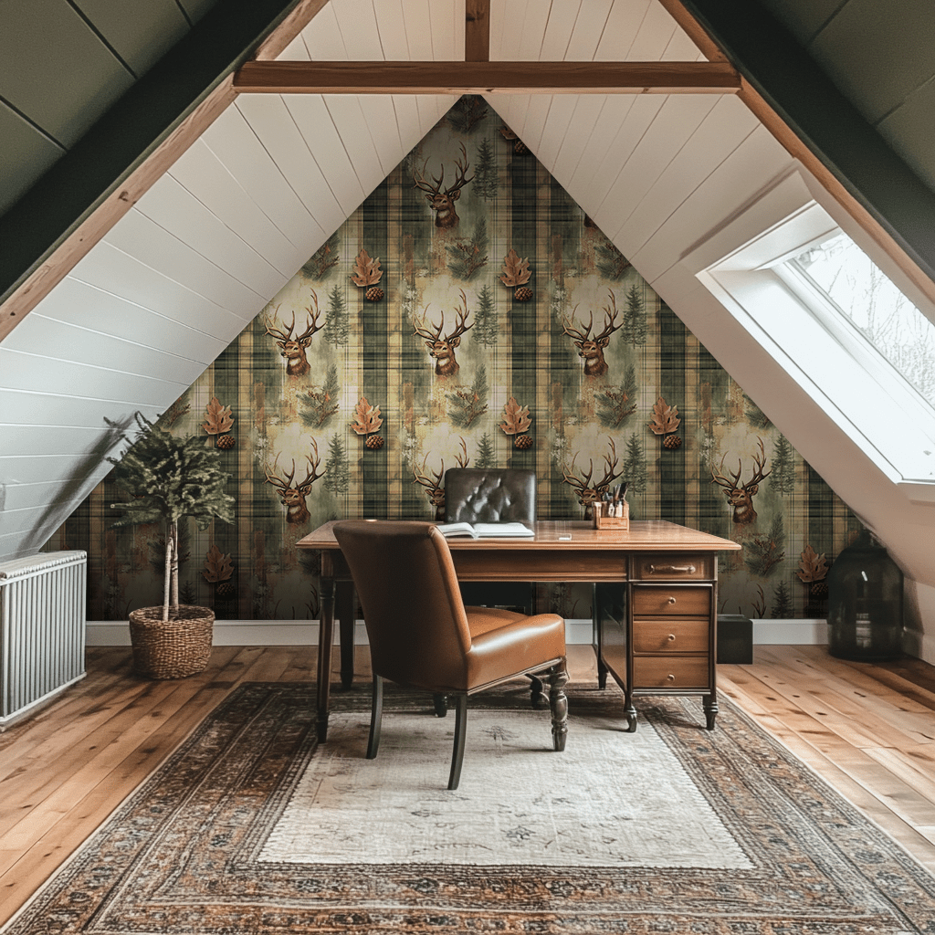 Outlaw Antlers Wallpaper - Benton Lane Home - Anthem Classic