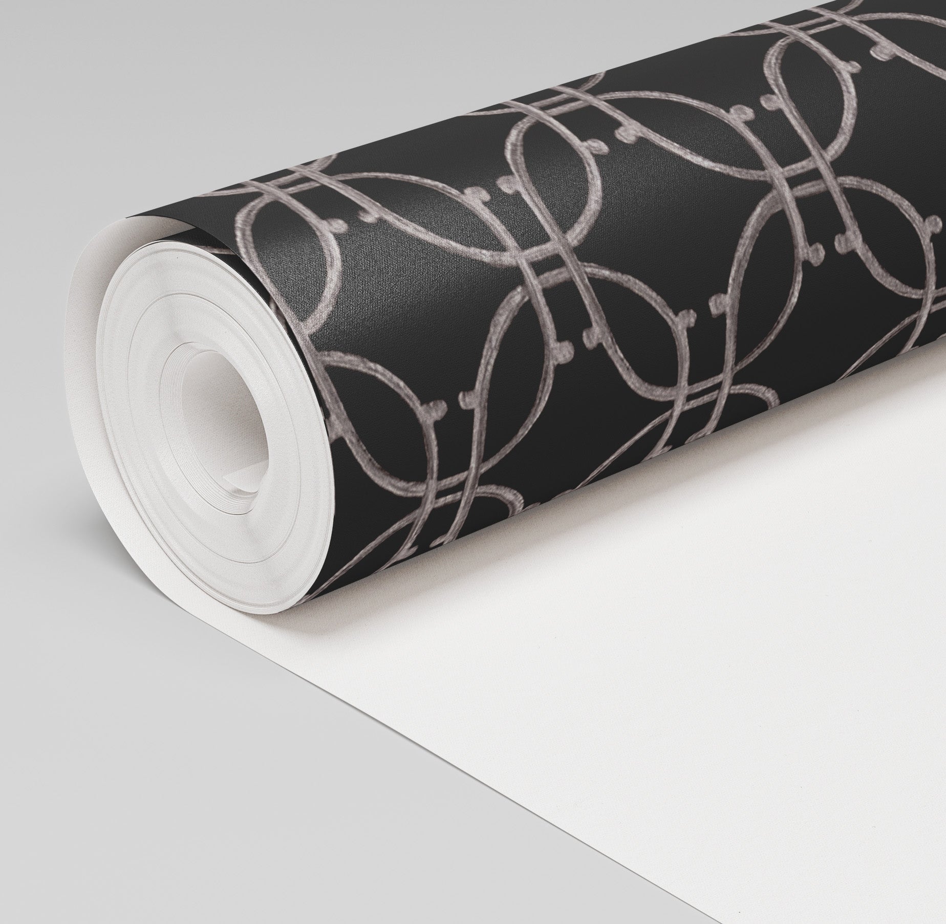 Oval Link Wallpaper - Painted Paper